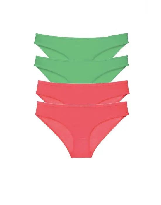 Çarpıcı Likralı Kadın Slip Külot Seti