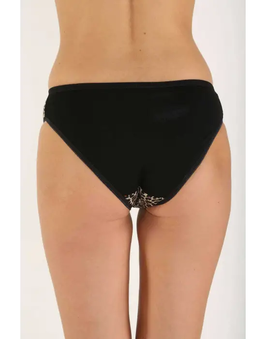 Çarpıcı Leopar Desenli Yumuşak Kadın Slip Külot
