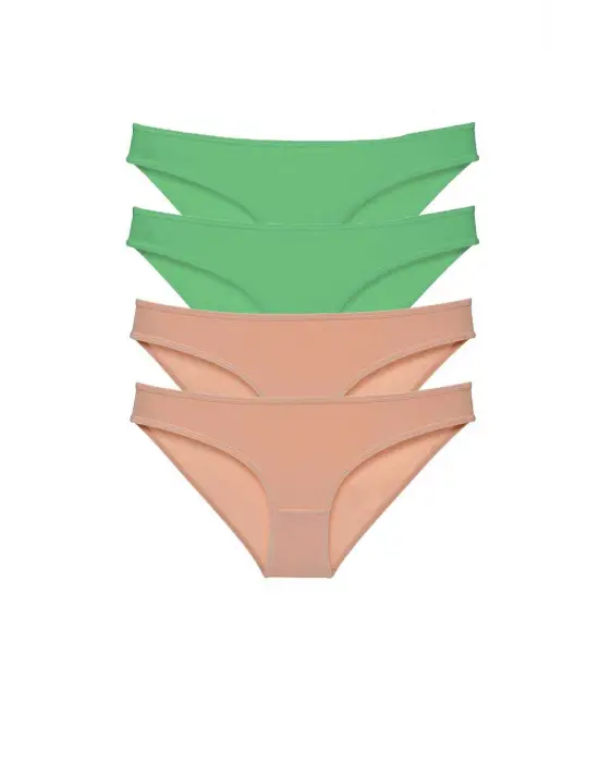 Yüksek Kalite Likralı Kadın Slip Külot Yeşil Ten