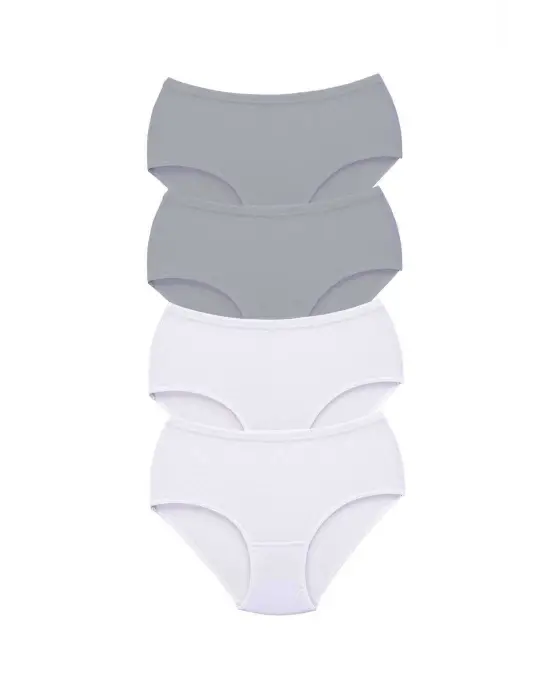 4 Adet Tutku Kadın Yüksek Bel   Kalın Lastik Külot S10