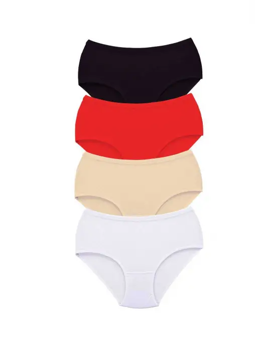 4 Adet Tutku Kadın Yüksek Bel   Kalın Lastik Külot S12