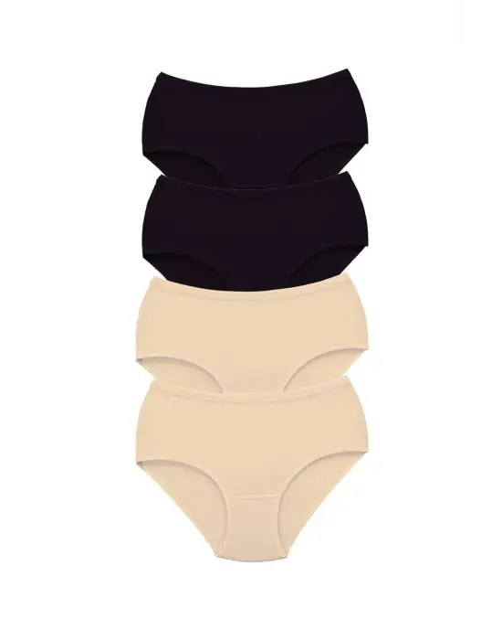 4 Adet Tutku Kadın Yüksek Bel   Kalın Lastik Külot S2