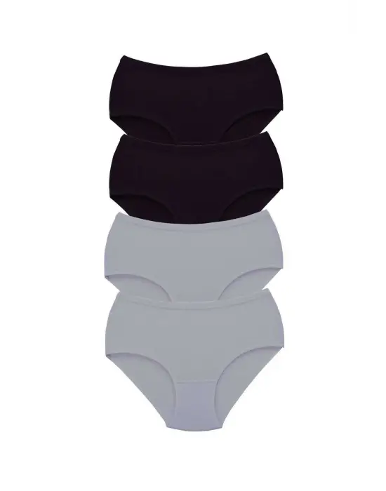 4 Adet Tutku Kadın Yüksek Bel   Kalın Lastik Külot S3