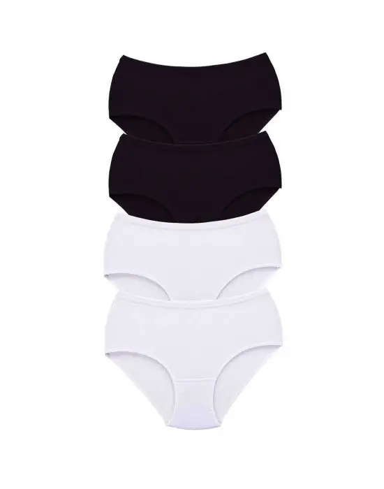 4 Adet Tutku Kadın Yüksek Bel   Kalın Lastik Külot S4