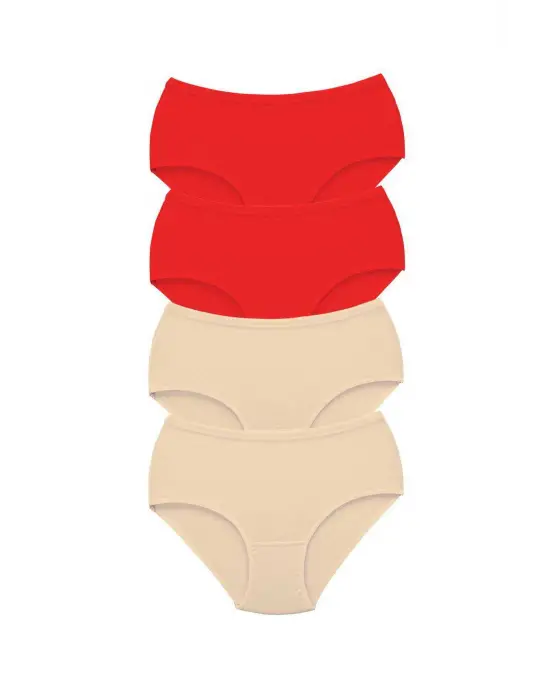 4 Adet Tutku Kadın Yüksek Bel   Kalın Lastik Külot S5