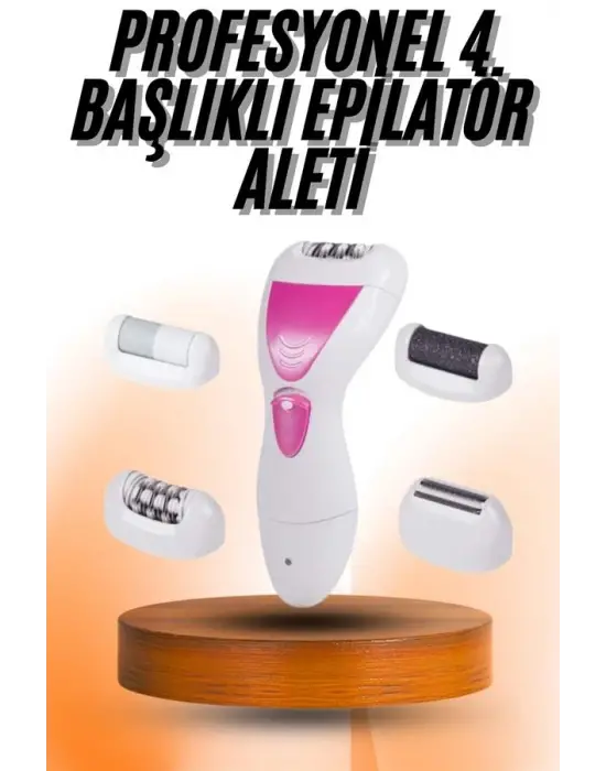 4 Başlıklı Bakım Cihazı Epilatör Tüy Alma Makinesi Topuk Törpüsü