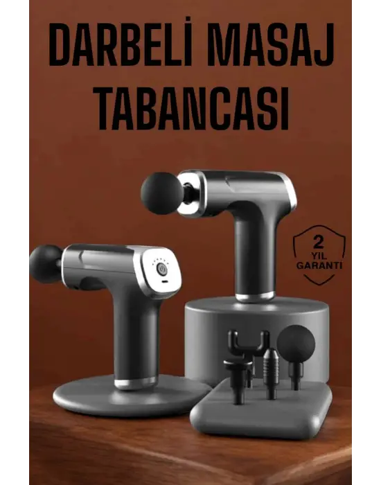 4 Başlıklı Darbeli Şarjlı Masaj Aleti Tabancası Kablosuz
