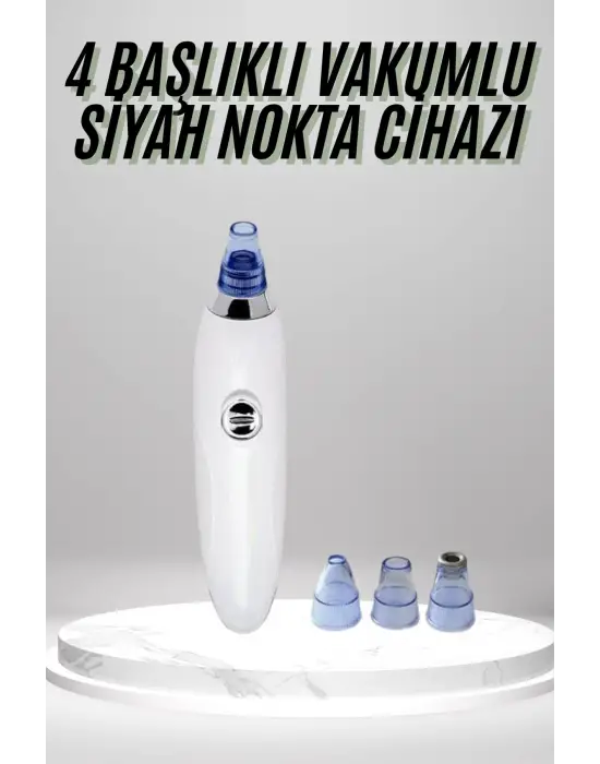 4 Başlıklı Pilli Vakumlu Siyah Nokta Temizleyici Akne Ve Sivilce Önleyici
