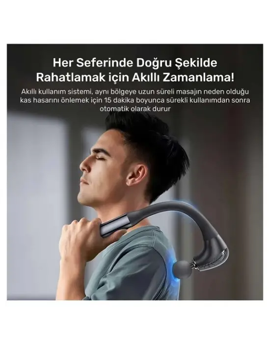 4 Başlıklı Uzun Saplı Ergonomik Profesyonel Sporcu Masaj Tabancası