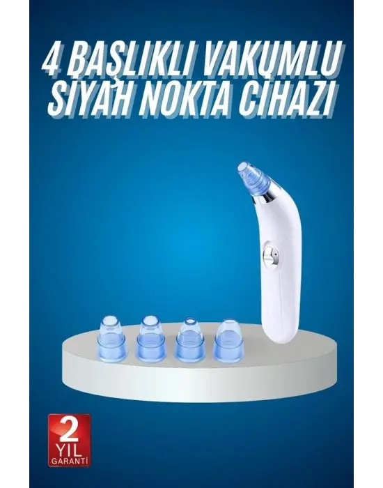 4 Başlıklı Vakumlu Siyah Nokta Ve Yüz Temizleme Cihazı