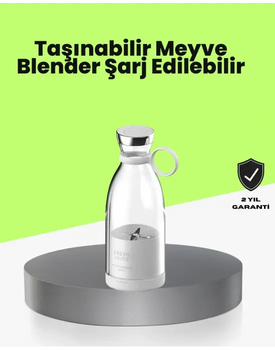 4 Bıçaklı Gıda Sınıfı Paslanmaz Çelik Taşınabilir Blender