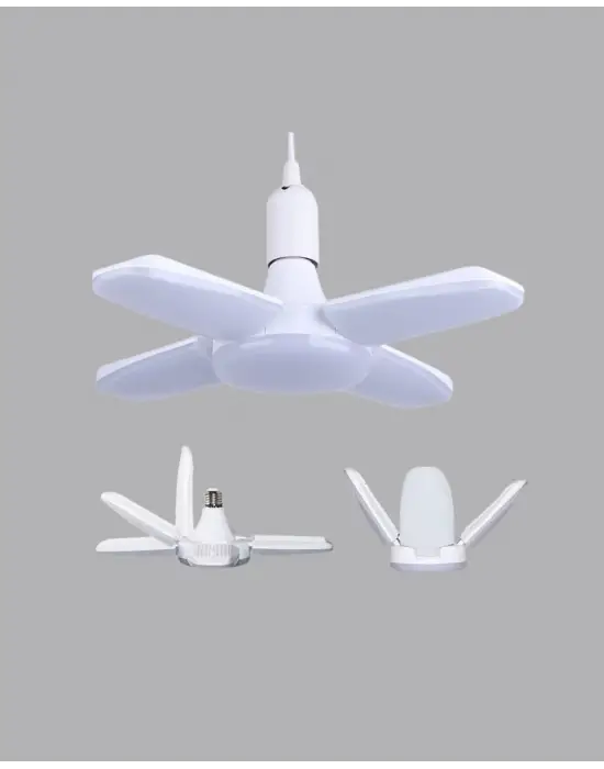 4 Kollu Katlanır Pervane Led Ampül 60 Watt Yüksek Aydınlatma Ve Enerji Tasarrufu