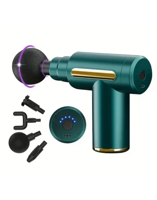 4 Masaj Başlıklı Titreşim, Şarj Edilebilir Küçük Masaj Aleti,masaj Tabancası