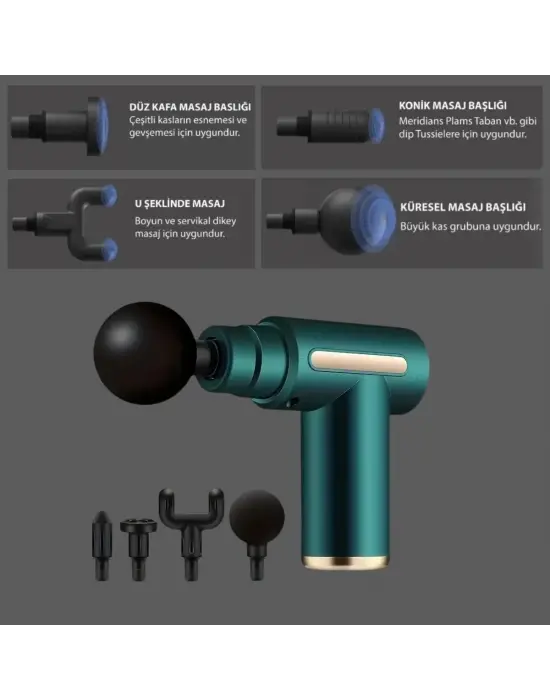 4 Masaj Başlıklı Titreşim, Şarj Edilebilir Küçük Masaj Aleti,masaj Tabancası