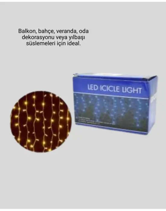 4 Metre Yılbaşı Şelale Led Perde Işık Ev Bahçe Dekor