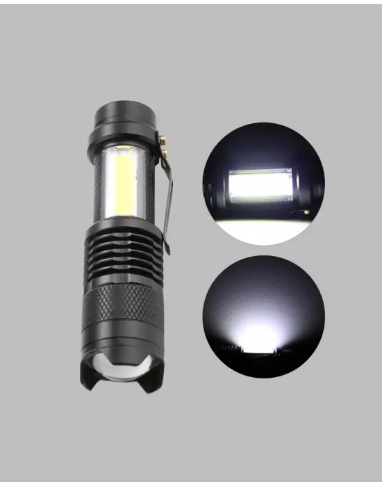 4 Modlu Usb Şarjlı Led El Feneri Kamp Ve Outdoor