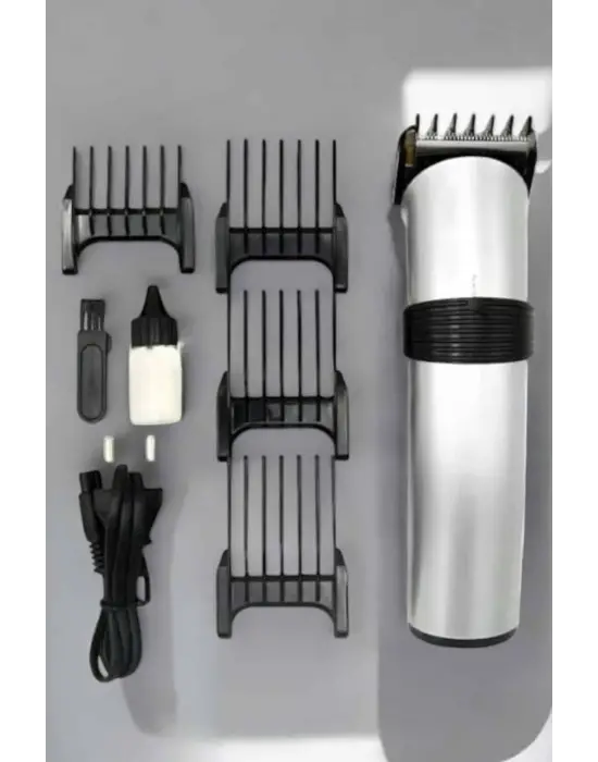 4 Taraklı Profesyonel Şarjlı Saç Ve Sakal Kesme Tıraş Makinesi Seti