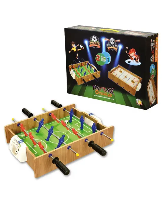 Omarı Ahşap Hokey ve Masa Oyunu Seti