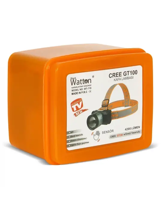 4200 Lümen Şarjlı Sensörlü Göstergeli Kafa Lambası  Wt-719