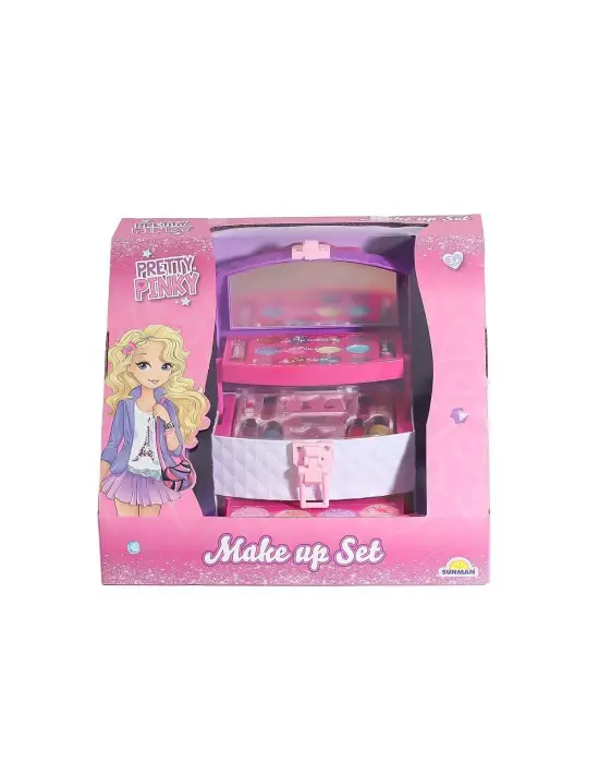 4279 3 Katmanlı Çantalı Makyaj Seti -Sunman