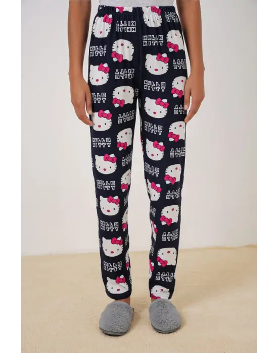 Desenli Pijama Altı Lacivert Kadın Giyim