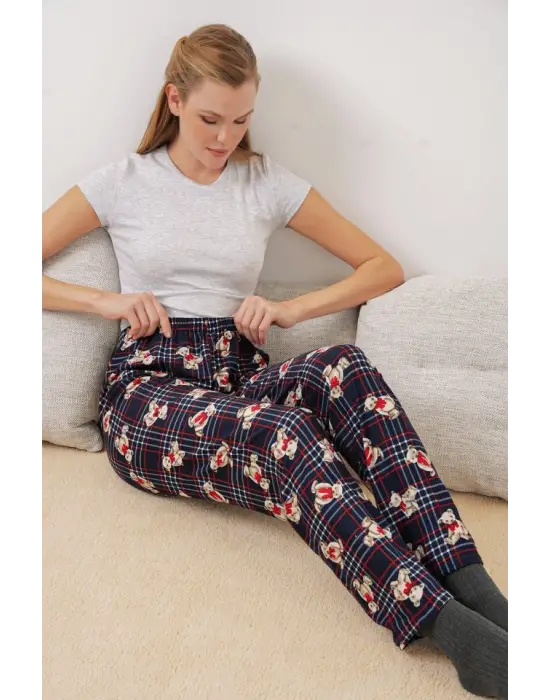 Lacivert Desenli Pijama Altı Kadın Giyim