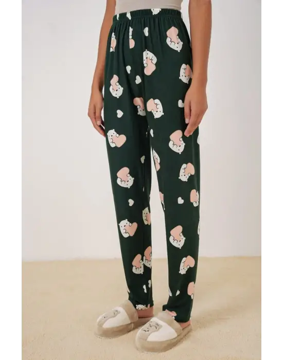 4323 Desenli Pijama Altı - Y.Zümrüt