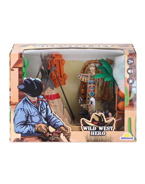 4339 Kızılderili Sesli Işıklı Kovboy Oyun Seti