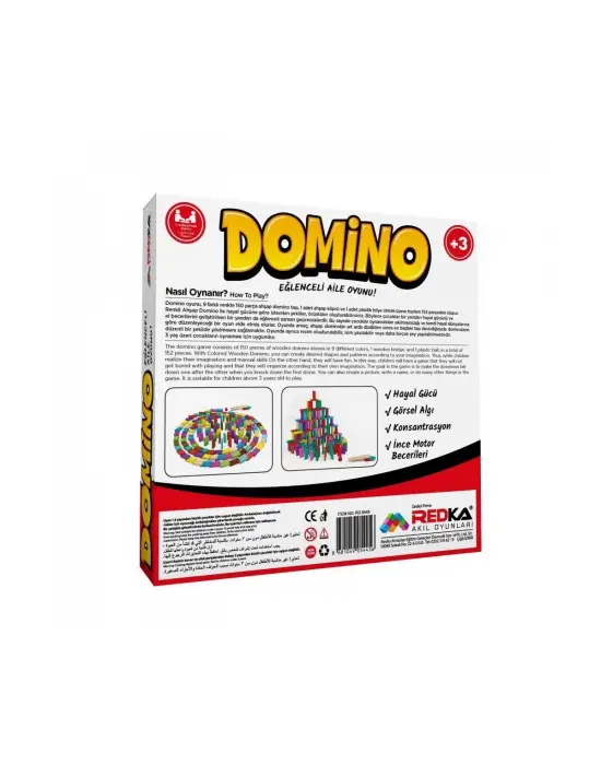 Omarı Özgün Desenli Kırmızı Domino Seti