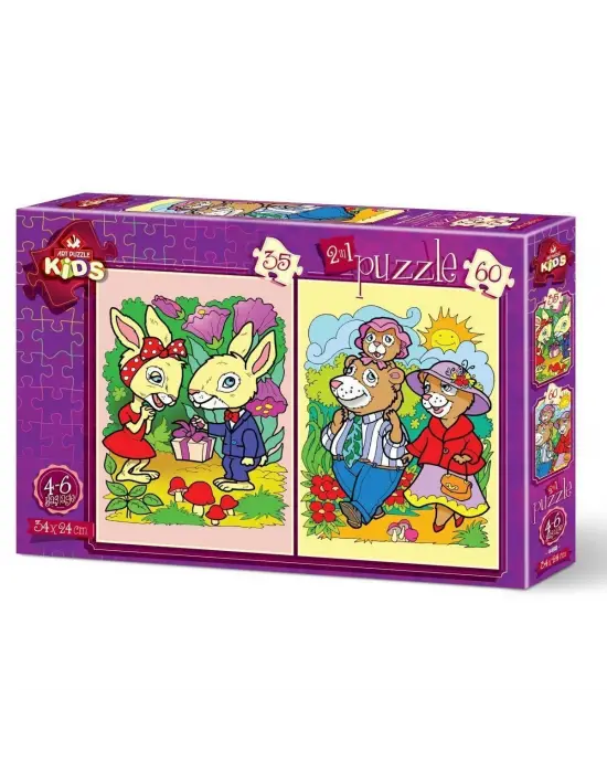 4489 Penguenler 12+24 Parça Çocuk Puzzle -Art Puzzle