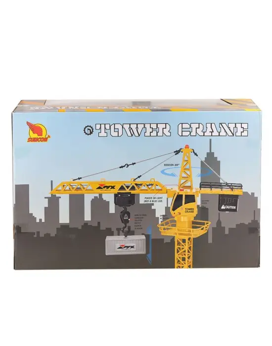 4495 Kumandalı Sesli ve Işıklı İnşaat Vinç  -Sunman