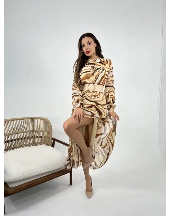 Omarı Dantel Detaylı Siyah Elbise