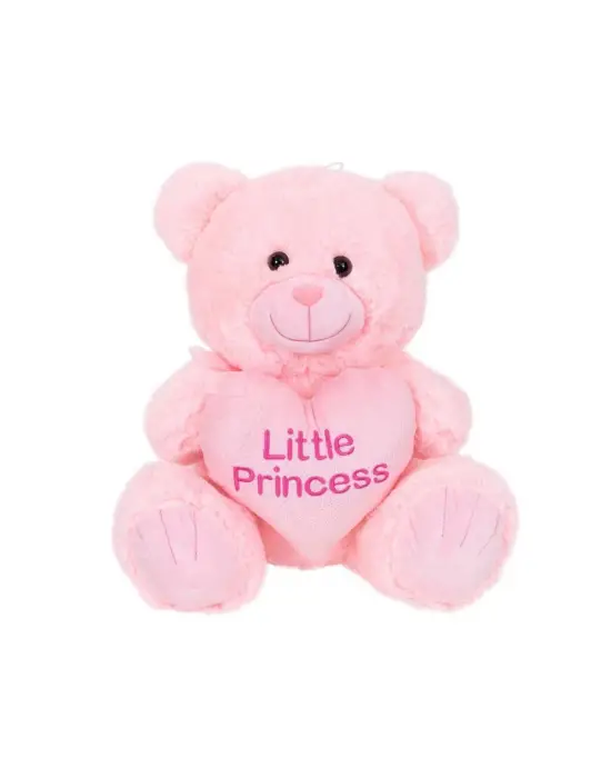 4763 Peluş Ayı Prens ve Prenses Kalpli Ayı 45 cm