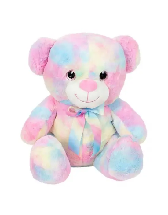 4771 Gökkuşağı Renkli Peluş Ayı 45 cm -Sunman