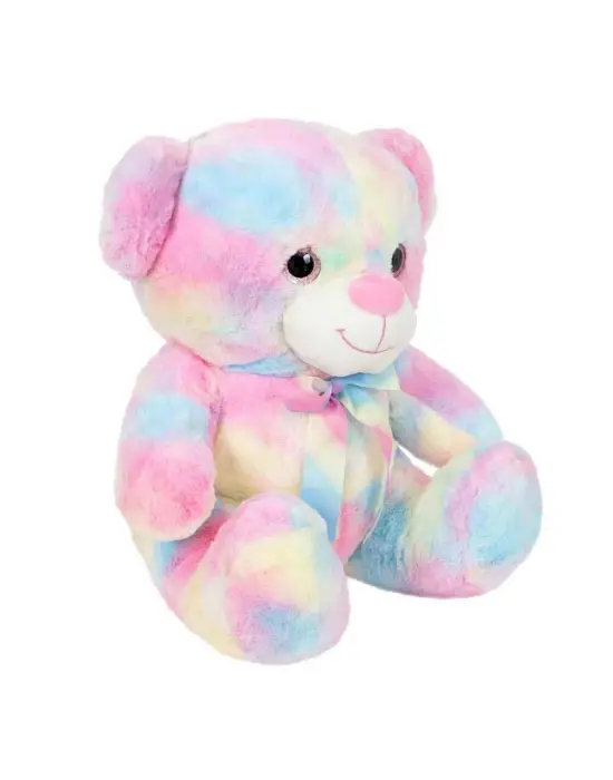 4771 Gökkuşağı Renkli Peluş Ayı 45 cm -Sunman