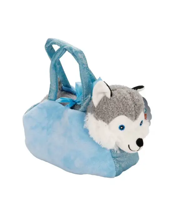 4775 Peluş Kedi Köpek Taşıma Çantalı 20 cm -Sunman