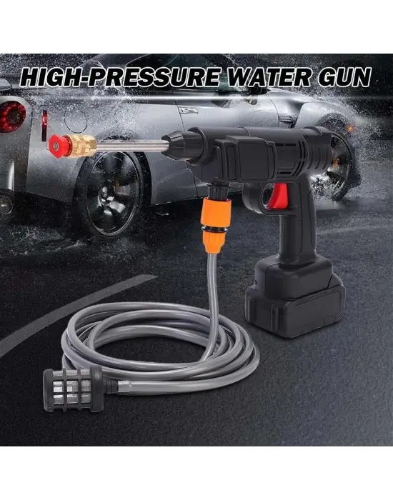 48v Şarjlı Çift Bataryalı Taşınabilir Basınçlı Oto Yıkama Bahçe Sulama Sı