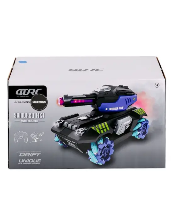 Omarı Sesli Işıklı Drift Tank - 4D Kumandalı Tank