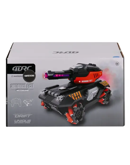 Omarı Sesli Işıklı Drift Tank - 4D Kumandalı Tank