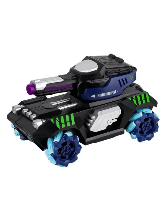 Omarı Sesli Işıklı Drift Tank - 4D Kumandalı Tank