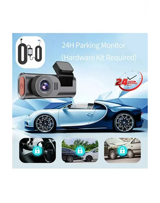 4k Wifi Çift Kameralı Araç Kamerası Gece Görüşlü G-sensörlü Dash Cam 170 Derece