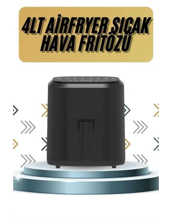 4l Airfryer Hazneli Hava Fritözü Yağsız Fritöz Taşınabilir Fırın İşlevi Gören Pratik