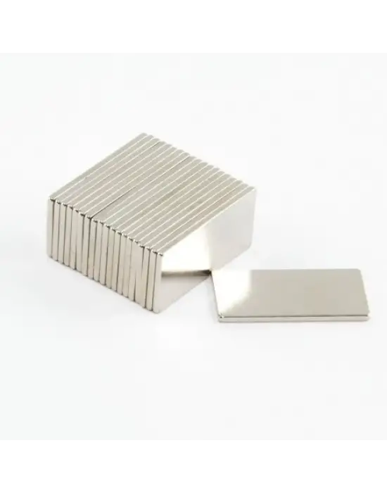 5 Adet 15x10x1.5 Mm Köşeli Neodyum Mıknatıs N35 Magnet Dayanıklı Nikel Kaplama