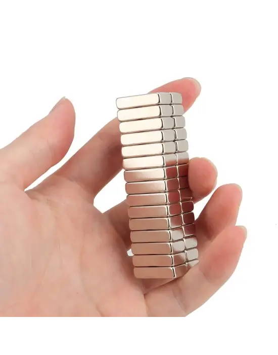 5 Adet 20x10x5 Mm Neodyum Magnet N35 Güçlü Mıknatıs Köşeli Ve Dayanıklı Nikel Kaplama