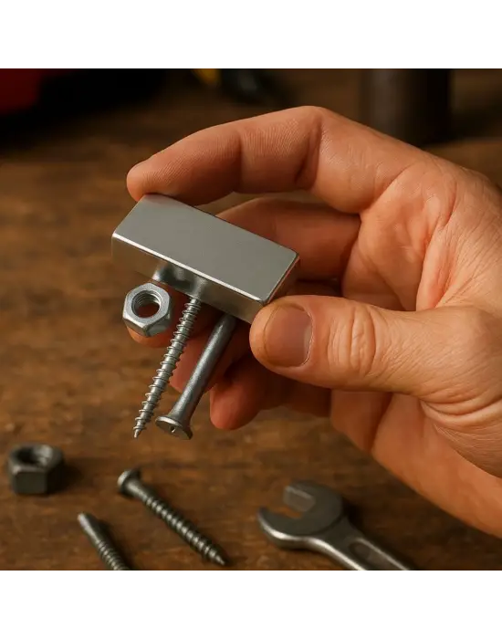 5 Adet 40x20x5mm Neodyum Magnet Güçlü N35 Mıknatıs Köşeli Nikel Kaplama