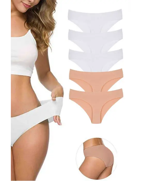 Esnek Kadın Lazer Kesim Dikişsiz Külot Seti