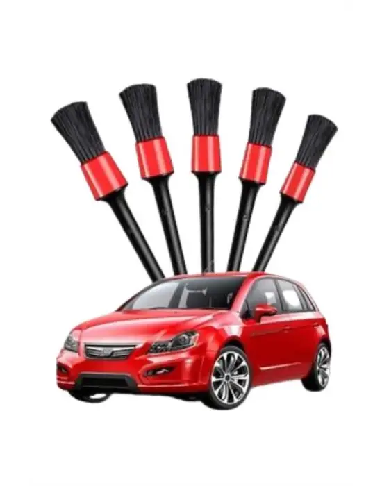 5 Adet Oto Detaylı Temizleyici Araç İçi Temizlik Fırça Seti Koltuk Döşeme Kapı Toz Alma Fırçası