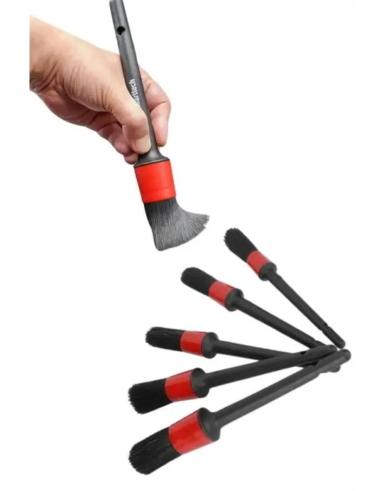 5 Adet Oto Detaylı Temizleyici Araç İçi Temizlik Fırça Seti Koltuk Döşeme Kapı Toz Alma Fırçası