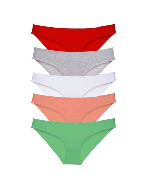 Şık Likralı Kadın Slip Külot Seti