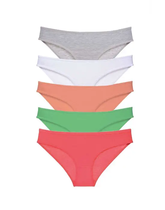 Çarpıcı Likralı Kadın Slip Külot Seti